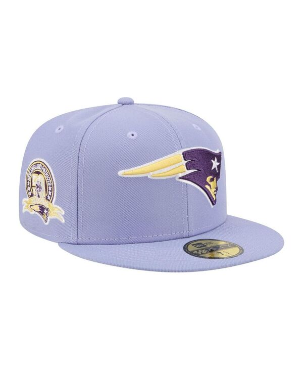 ニュー内鰓 メンズ 付属物 鳥打ち帽 New Era Men\u0027s Light Purple New England Patriots Lavender Bloom 59FIFTY Fitted Hat Light Purple パープル