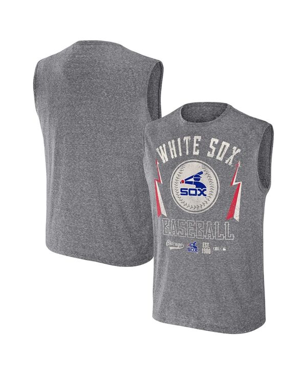 ファナティクス メンズ トップス 貯蔵タンクとっ始め Fanatics Men\u0027s Darius Rucker Collection by Charcoal Chicago White Sox Muscle Tank Top Charcoal 濃灰色