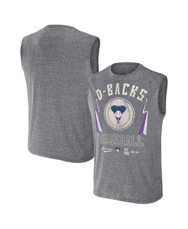 ファナティクス メンズ トップス 貯蔵タンクとっ始め Fanatics Men\u0027s Darius Rucker Collection by Charcoal Distressed Arizona Diamondbacks Muscle Tank Top Charcoal 濃灰色