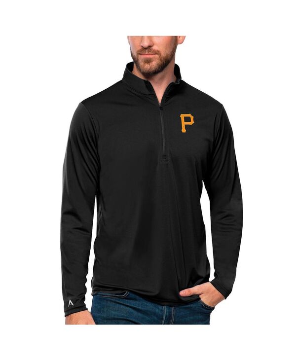 アンティグア メンズ アウター パーカー・スウェット Antigua Men\u0027s Black Pittsburgh Pirates Tribute Quarter-Zipullover Top Black 黒いこと