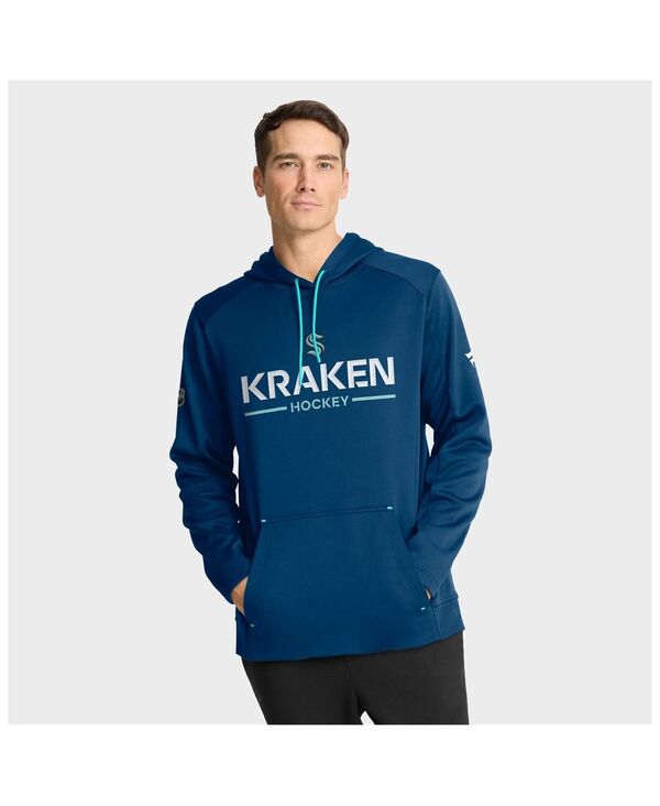 ファナティクス メンズ アウター パーカー・スウェット Fanatics Men\u0027s Deep Sea Blue Seattle Kraken Authentic Pro Rink Hoodie Blue 青碧