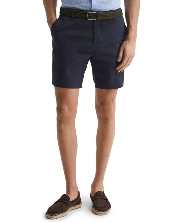 レイス メンズ ボトムス ハーフパンツ・ショーツ ショートパンツ コットン REISS Men's Wicket Modern Fit 9" Cotton Blend Chino Shorts Navy ネイビー｜ReVida 店