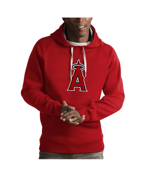 アンティグア メンズ アウター パーカー・スウェット Antigua Men\u0027s Red Los Angeles Angels Victory Pullover Hoodie Red 赤いこと