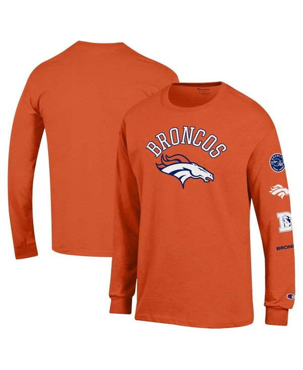 はやりっ児 メンズ トップス ティーシャツ Champion Men\u0027s Orange Denver Broncosealong Sleeve T-Shirt Orange オレンジ色
