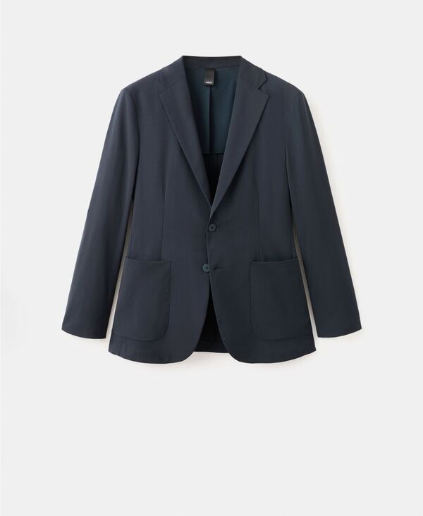 マンゴ メンズ アウター 上衣・上衣 か細い相応う スポーツジャケット MANGO Men\u0027s Technical Slim Fit Blazer Navy 米国海軍