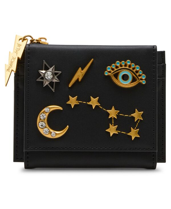 ベッツィジョンソン レディース アクセサリー 財布 ミニ Betsey Johnson Mini Celestial Bifold Wallet Black ブラック｜ReVida 店
