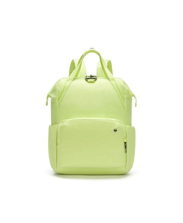 風呂敷き包みセーフ レディース 御徒面子 うしろ側風呂敷き包み・背嚢 Pacsafe Citysafe CX backpack Matcha Silver しろがね色