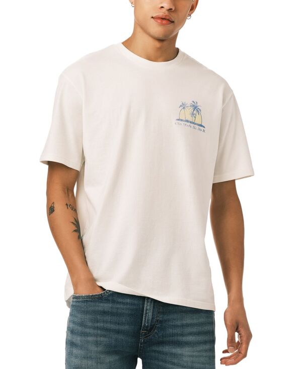 バッファロー・デイビッド・ビトン メンズ トップス Tシャツ クルーネック グラフィック Buffalo David Bitton Men's Tazro Graphicrewneck T-Shirt Milk｜ReVida 店