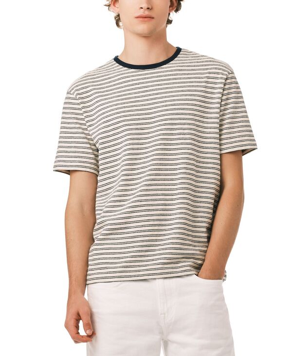バッファロー・デイビッド・ビトン メンズ トップス Tシャツ ニット Buffalo David Bitton Men's Kindo Knit Horizontal Stripes T-shirt Whale ストライプ|ReVida 店