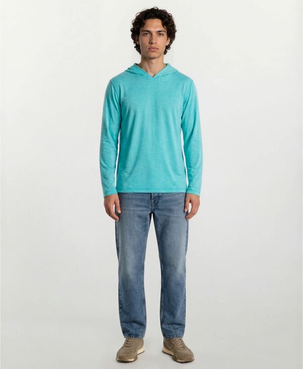 ビンテージ 1946 メンズ アウター パーカー・スウェット 長袖 Vintage 1946 Men\u0027s Light Weight Performance Long-Sleeve Hoodie Turquoise 青緑色