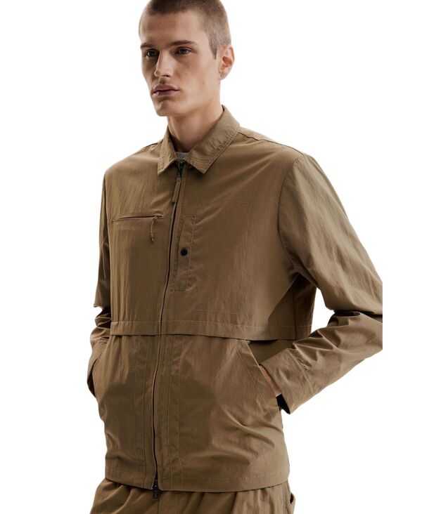 デジグアル メンズ アウター 上衣・上衣 編み物 Desigual Men\u0027s Technical knit jacket Khaki カーキ