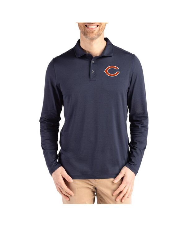 裁断師アンドうしろ側 メンズ トップス スポーツシャツ Cutter \u0026 Buck Men\u0027s Navy Chicago Bears Coastlinepicomfort Eco Polo Shirt Navy 米国海軍