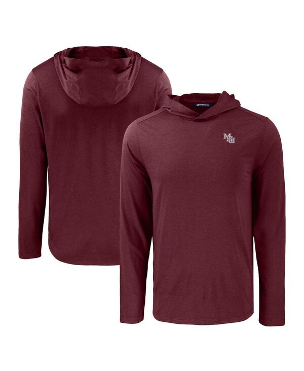 裁断師アンドうしろ側 メンズ アウター パーカー・スウェット Cutter \u0026 Buck Men\u0027s Maroon Mississippi State Bulldogs Coastlinepicomfort Eco Long Sleeve Hoodie Maroon マルーン