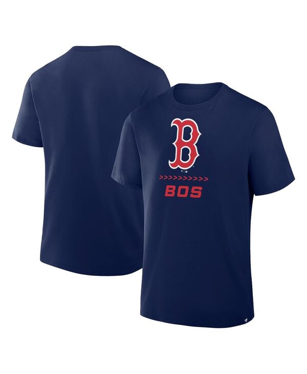 ファナティクス メンズ トップス プルオーバー Fanatics Men\u0027s Navy Boston Red Sox Clubhouse Legacy Side Swipe T-Shirt Navy 米国海軍