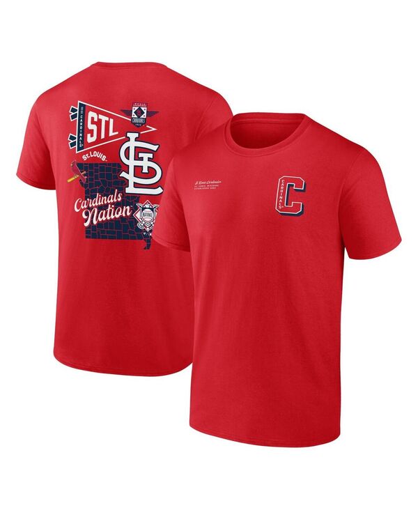 ファナティクス メンズ トップス プルオーバー Fanatics Men\u0027s Red St. Louis Cardinalsplit Zone T-Shirt Red 赤いこと