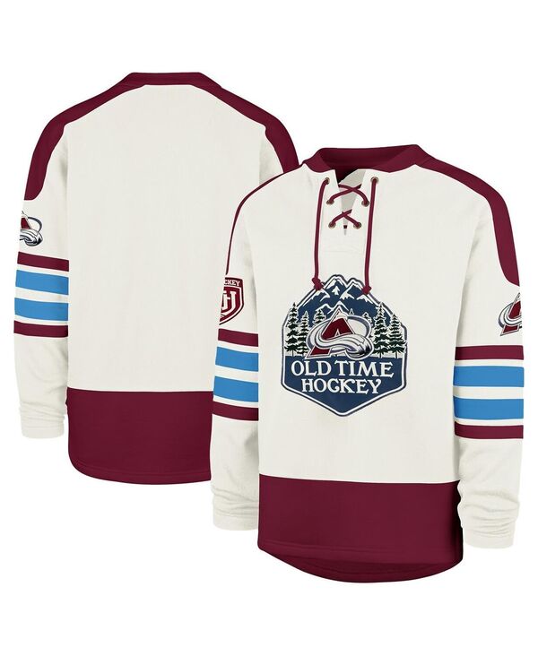 47 ブランド名 メンズ アウター パーカー・スウェット プルオーバー スピード競技 \u002747 Brand Men\u0027s Cream Colorado Avalanche Pond Hockey Trio Eternalacer Sweatshirt Cream 皮膚軟化剤