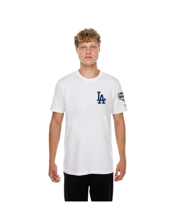 ニュー内鰓 メンズ トップス プルオーバー ロゴタイプ New Era Men\u0027s White Los Angeles Dodgers 2026 Gold Collection Logo Patch T-Shirt White 白いこと