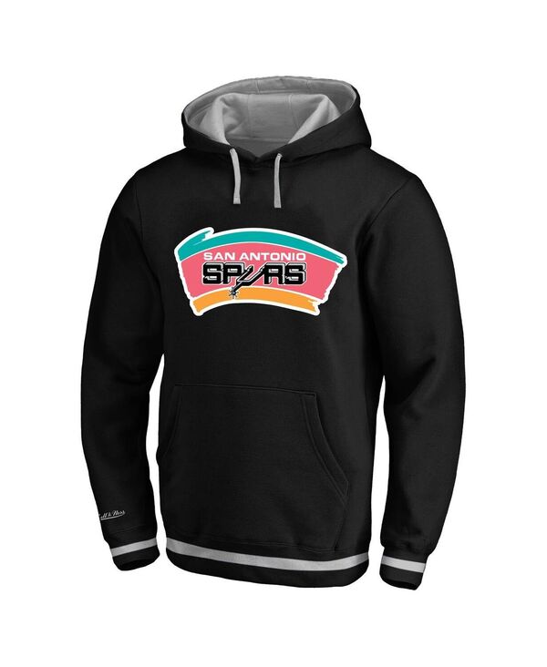 ミッチェル\u0026ネス メンズ アウター パーカー・スウェットール Mitchell \u0026 Ness Men\u0027s Big \u0026 Tall Black Santonio Spurs Hardwood Classics Hoodie Black Gray 黒いこと
