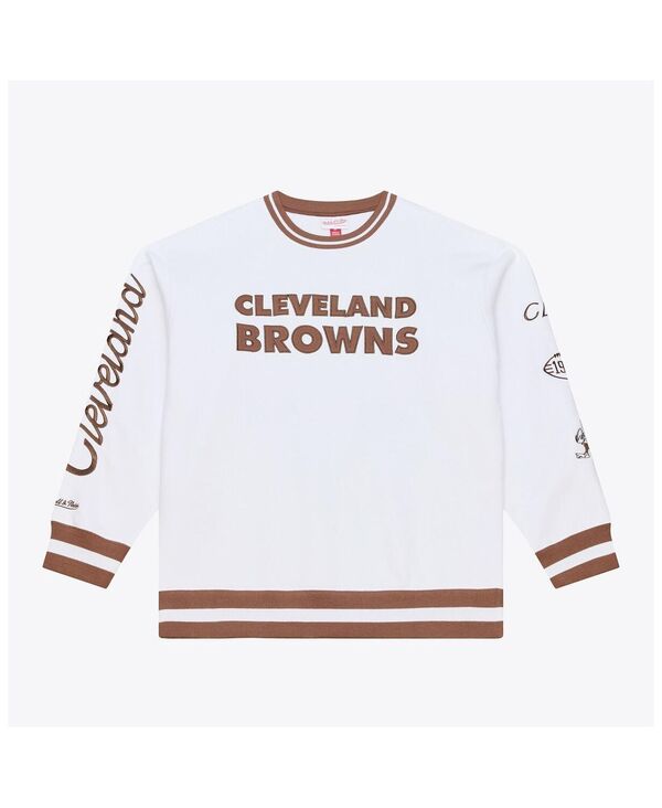 ミッチェル\u0026ネス メンズ アウター パーカー・スウェット プルオーバー フリース Mitchell \u0026 Ness Men\u0027s White Cleveland Browns Arctic Fleece Sweatshirt White 白いこと