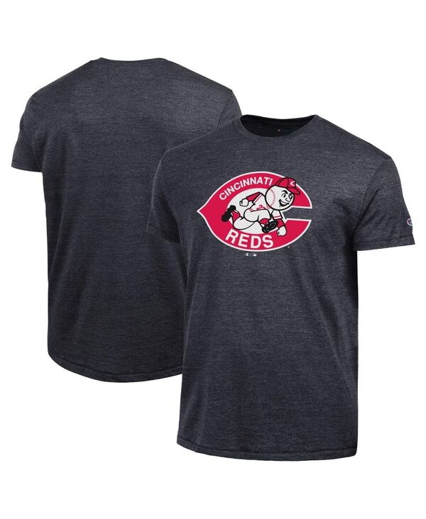 はやりっ子 メンズ トップス ティーシャツ ロゴタイプ Champion Men\u0027s Black Cincinnati Reds Cooperstown Logo Tri-Blend T-Shirt Black 黒いこと
