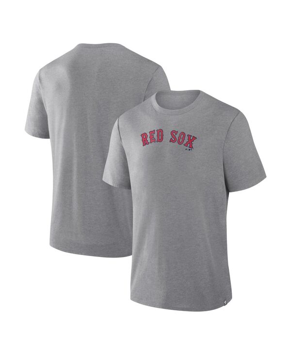 ファナティクス メンズ トップス ティーシャツ Fanatics Men\u0027s Heather Gray Boston Red Sox Play Tribute Tri-Blend T-Shirt Heather Gray 薄墨色