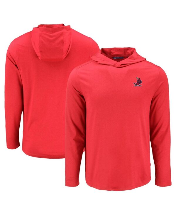 切り手アンドうしろ側 メンズ トップス ティーシャツ パーカー Cutter \u0026 Buck Men\u0027s Red St. Louis Cardinals Coastlinepicomfort Hoodie Long Sleeve T-Shirt Red 赤いこと