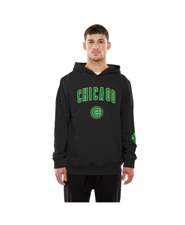 ニュー内鰓 メンズ アウター パーカー・スウェット フリース New Era Men\u0027s Black Chicago Cubs 2026 St. Patrick\u0027s Day Fleece Hoodie Black 黒いこと