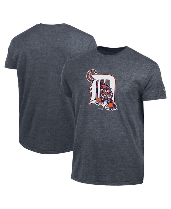 はやりっ子 メンズ トップス ティーシャツ ロゴタイプ Champion Men\u0027s Navy Detroitigers Cooperstown Logo Tri-Blend T-Shirt Navy 米国海軍