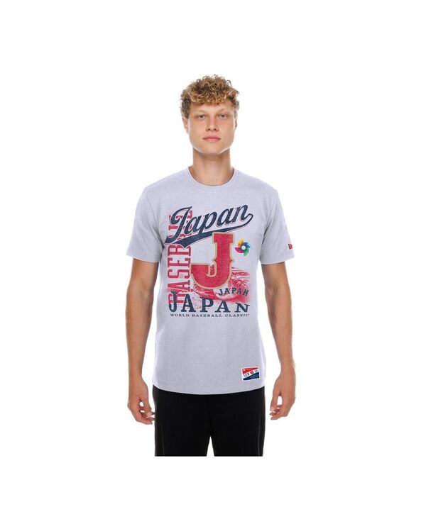 ニュー内鰓 メンズ トップス プルオーバー New Era Men\u0027s White Japan Baseball 2026 World Baseball Classic Oversized Throwback Distressed T-Shirt White 白いこと