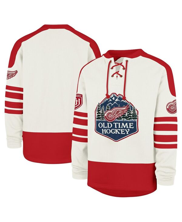 47 ブランド名 メンズ アウター パーカー・スウェット プルオーバー スピード競技 \u002747 Brand Men\u0027s Cream Detroit Red Wings Pond Hockey Trio Eternalacer Sweatshirt Cream 皮膚軟化剤