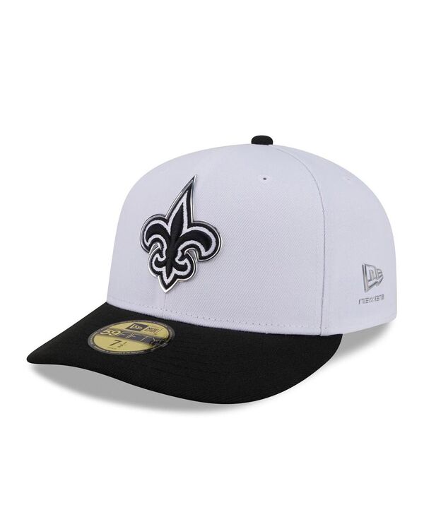 ニュー内鰓 メンズ 添え物 かぶり笠 New Era Men\u0027s White/Black New Orleansaints 2026 NFL Draft Pre-Curved 59FIFTY Fitted Hat White Black 白いこと