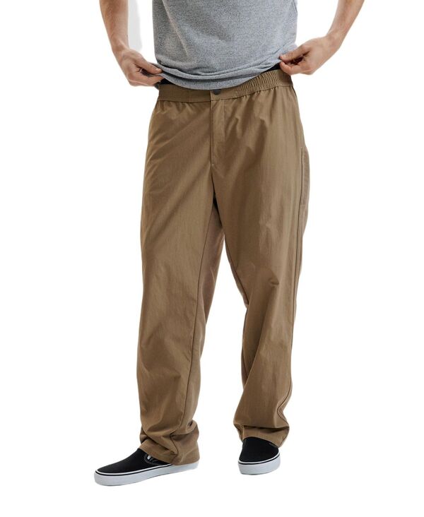 デジグアル メンズ ボトムス 心地よいズボン下 Desigual Men\u0027s Long mixed-fabric trousers Khaki カーキ