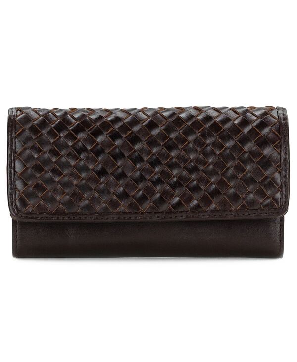 パトリシアナシュ レディース 付属品 紙入れ なめし革 Patricia Nash Terresa Distressed Leather Wallet Chocolate 黒茶