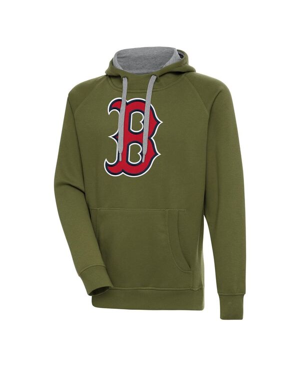 アンティグア メンズ アウター パーカー・スウェット Antigua Men\u0027s Olive Boston Red Sox Victory Pullover Hoodie Olive オリーブ