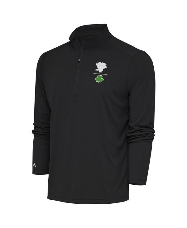 アンティグア メンズ アウター パーカー・スウェット Antigua Men\u0027s Charcoal Pittsburgh Penguinshamrock Tribute Quarter-Zipullover Charcoal 濃灰色