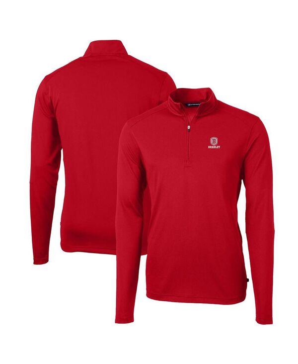 切断機アンドうしろ側 メンズ アウター パーカー・スウェットール Cutter \u0026 Buck Men\u0027s Red Bradley Braves Big \u0026 Tall Virtueco Pique Quarter-Zipullovered 赤いこと