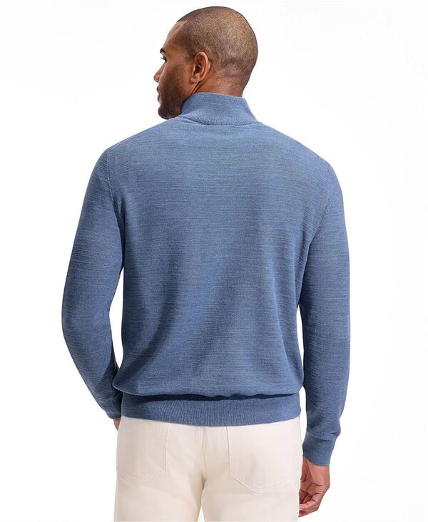ランズ挙げ句の果て メンズ アウター パーカー・スウェット ハーフジップ Lands\u0027 End Men\u0027s Long Sleeve Summer Weight Quarter Zip Light mountain sky heather ギョリュウモドキ