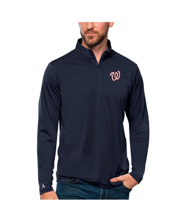 アンティグア メンズ アウター パーカー・スウェット Antigua Men\u0027s Navy Washingtonationals Tribute Quarter-Zipullover Top Navy 米国海軍