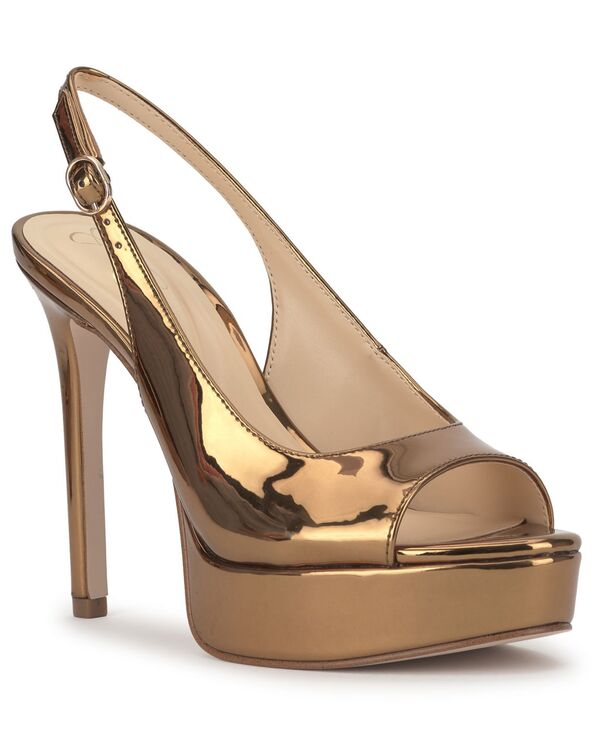 ジェシカシンプソン レディース シューズ パンプス プラットホーム Jessica Simpson Women\u0027sibilla Platform Stiletto Pumps Bronze Mirror Metallic メタリック