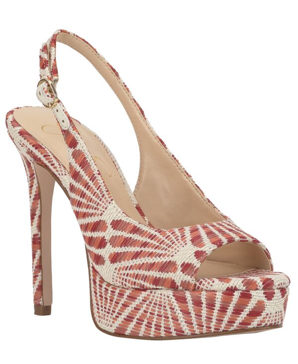 ジェシカシンプソン レディース シューズ パンプス プラットホーム Jessica Simpson Women\u0027sibilla Platform Stiletto Pumps Poppy Sunray Raffia Multi マルチ色つや