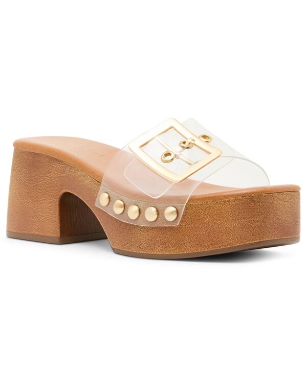 マッデンガール レディース シューズ サンダル プラットホーム 踵 Madden Girl Women\u0027s Woodlandd Platform Block-Heel Sandals Clear