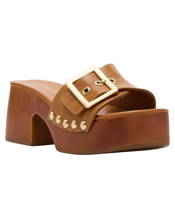 マッデンガール レディース シューズ サンダル プラットホーム 踵 Madden Girl Women\u0027s Woodlandd Platform Block-Heel Sandals Tan タン