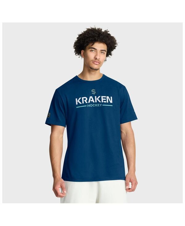 ファナティクス メンズ トップス プルオーバー Fanatics Men\u0027s Deep Sea Blue Seattle Kraken Authentic Pro Primary T-Shirt Navy 米国海軍