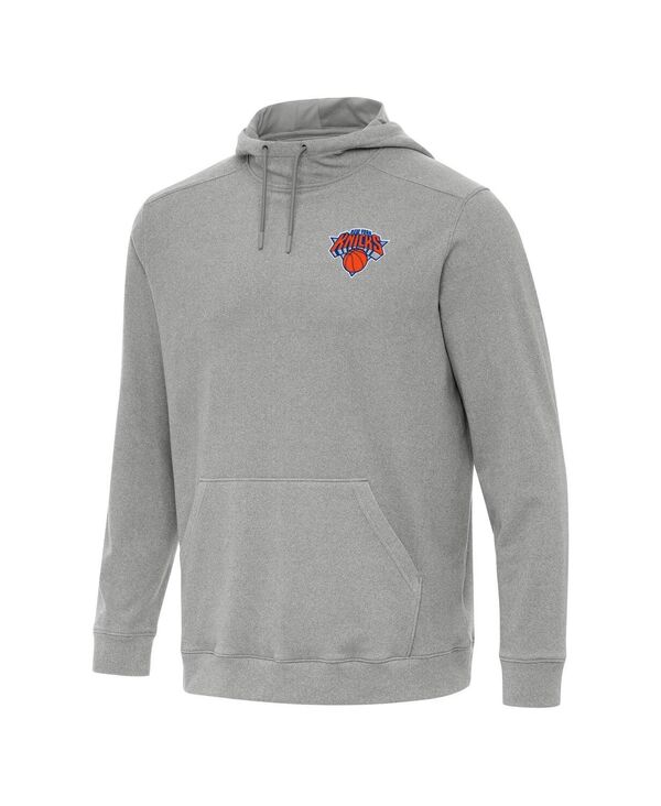 アンティグア メンズ アウター パーカー・スウェット Antigua Men\u0027s Heather Gray New Yorknicks Cloud Pullover Hoodie Heather Gray 薄墨色