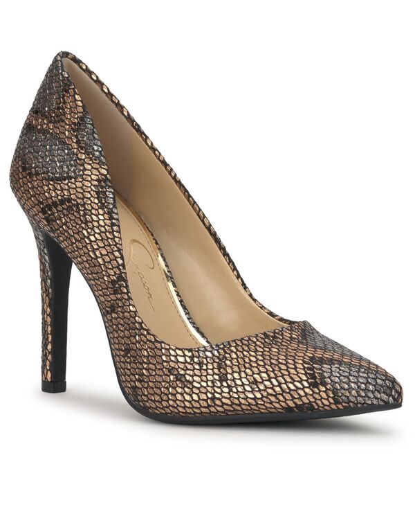 ジェシカシンプソン レディース シューズ パンプス 踵 Jessica Simpson Women\u0027s Cassani Pointed Toe Higheel Pumps Bronze Snake