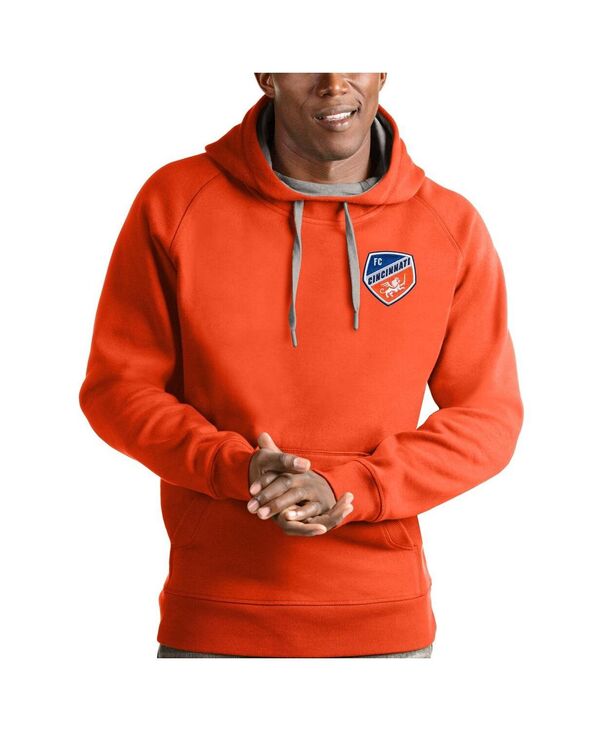 アンティグア メンズ アウター パーカー・スウェット ロゴタイプ Antigua Men\u0027s Orange FCincinnati Logo Victory Pullover Hoodie Orange オレンジ色