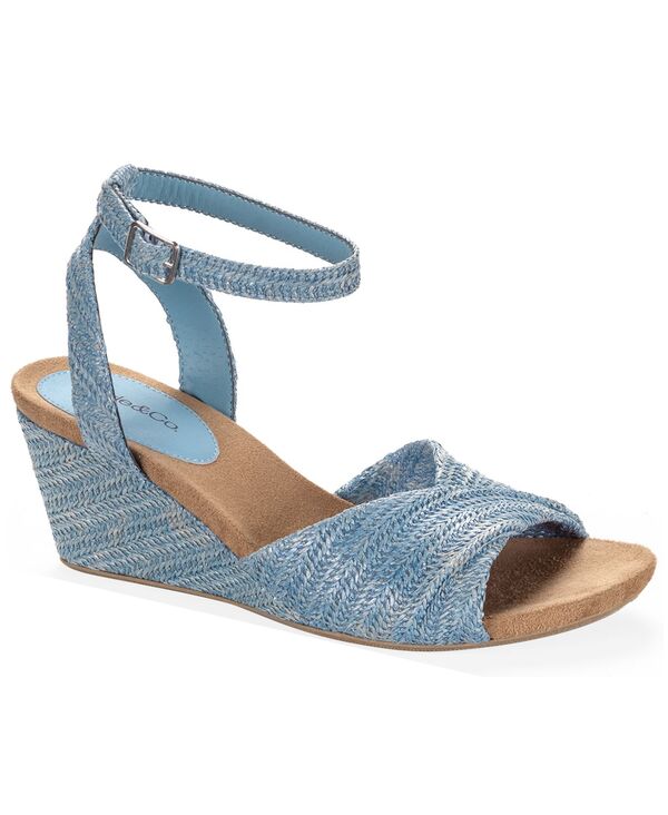 スタイルアンドコー レディース シューズ サンダル Style \u0026 Co Women\u0027s Milliee Round Toe Wedge Sandals Blue Shell 青碧
