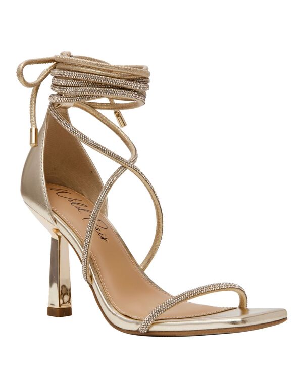 ワイルド 二人組 レディース シューズ サンダル スピード競技 Wild Pair Women\u0027s Emiliaa Lace-Up Evening Sandals Gold Bling ゴールド