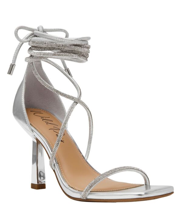 ワイルド 二人組 レディース シューズ サンダル スピード競技 Wild Pair Women\u0027s Emiliaa Lace-Up Evening Sandalsilver Bling しろがね色