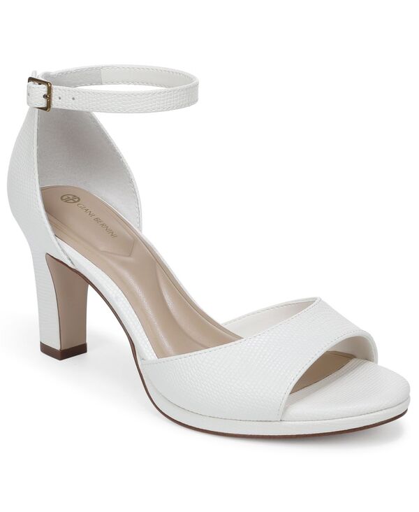 ジャーニ ベルニーニ レディース シューズ サンダル アンクル Giani Bernini Women\u0027sailorr Ankle Strap Dressandals White Lizard 白いこと
